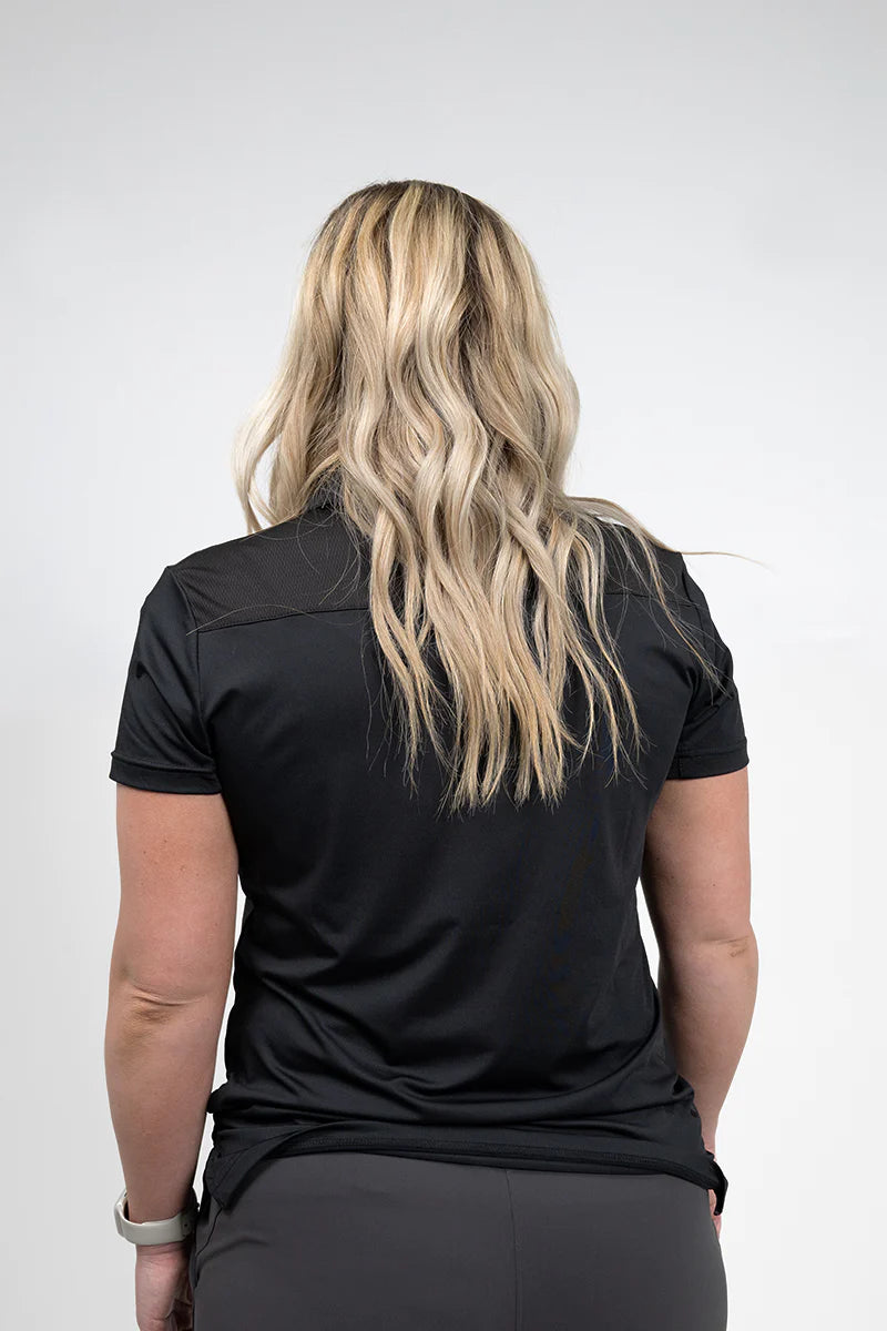 Women's Crest 2.0 Black Polo